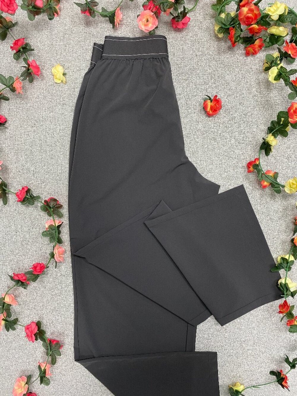 Dark Grey🧸ALO Yoga Suit Up Wide Leg 30" Inseam Trouser😍Best Seller Chic NWT - Picture 6 of 7